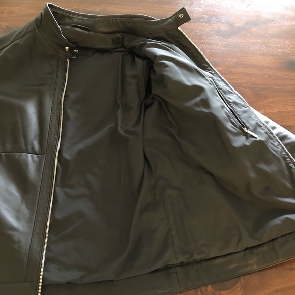 NWOT Hugo Boss Leather Jacket - Picture 4 of 7